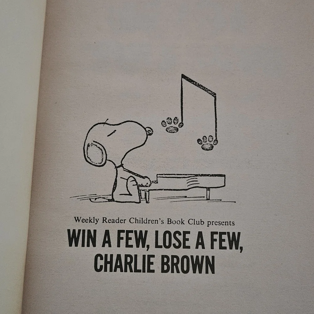 Win‎ a Few, Lose a Few, Charlie Brown Peanuts book Hardcover Charles Schulz 1974